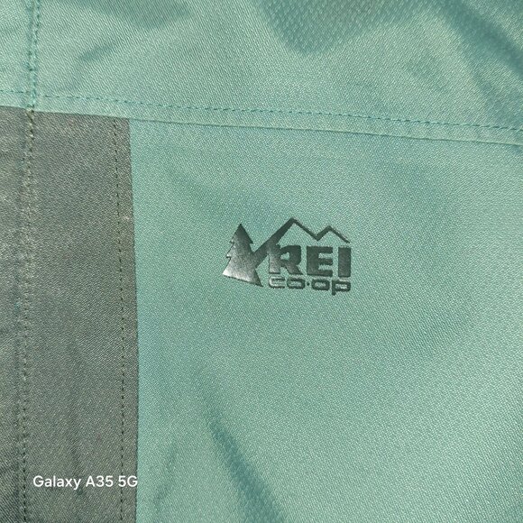REI Co-Op Child Insulated Hooded Jacket L Nylon Polyester Green & Gray - Picture 6 of 10